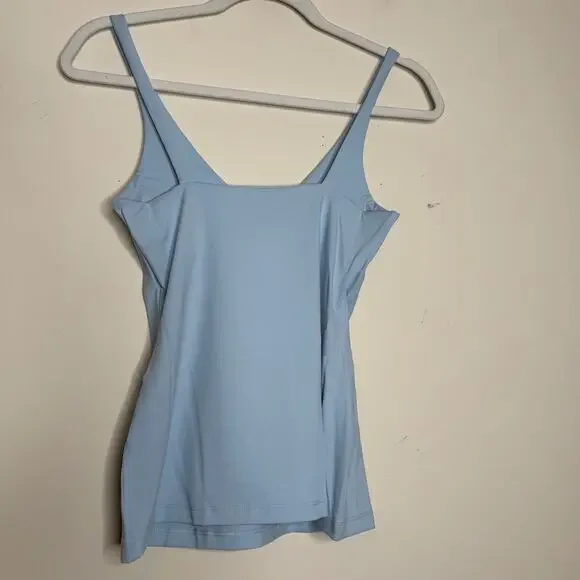 Susana Monaco Sleeveless V-Strap Top 8" in Blue NWT Size Small - Picture 4 of 9